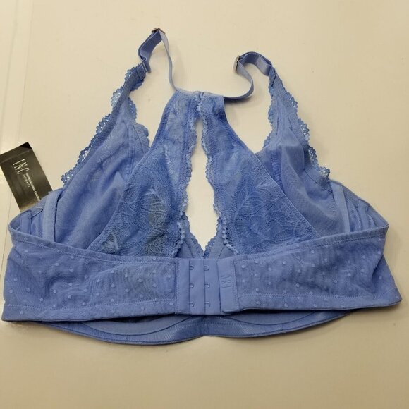INC International Concept Women's Lace Halter Back Bralette Yacht Blue Sz 1X-NWT - Picture 3 of 10